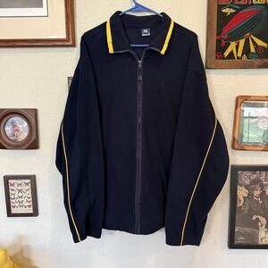 Vintage 90s RARE Billabong Blue And Yellow Fleece Surf & Skate Sweater Sz Large